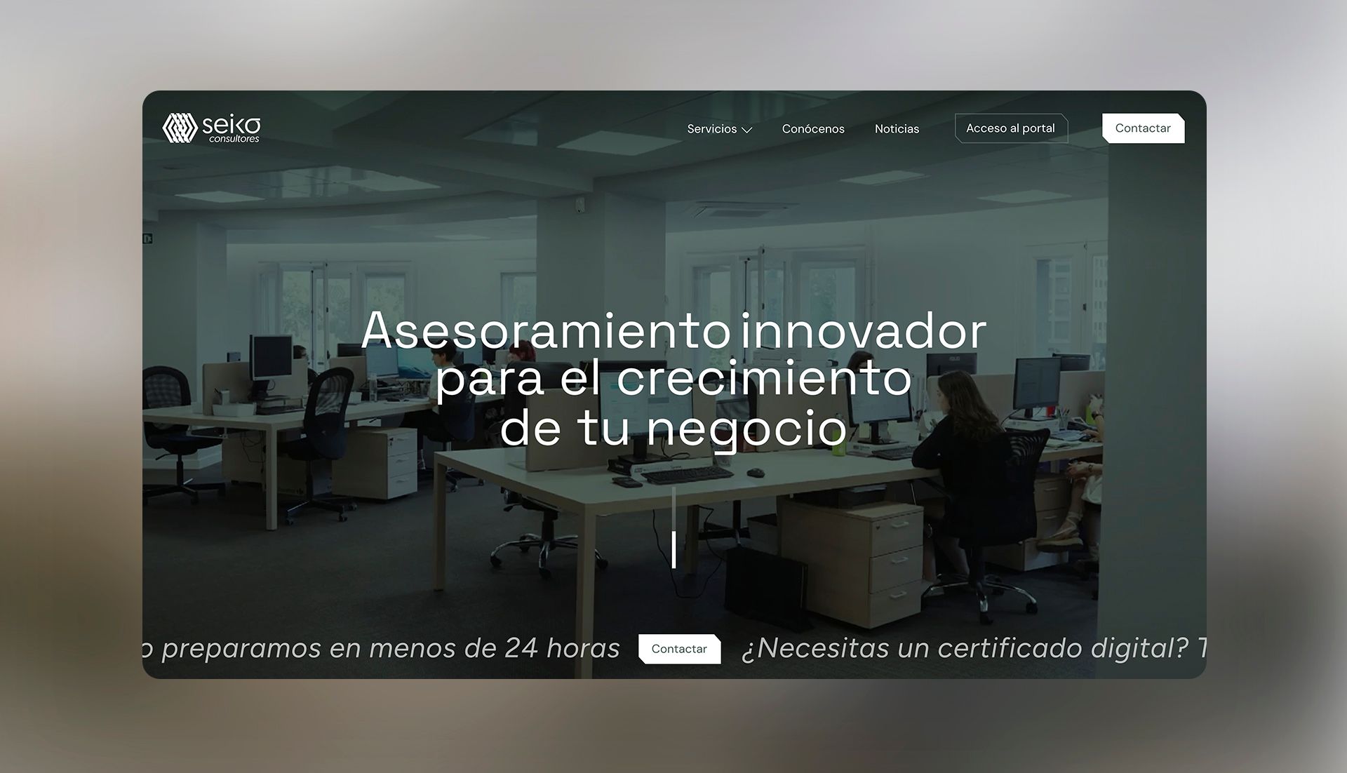 Web diseñada para Seico Consultores